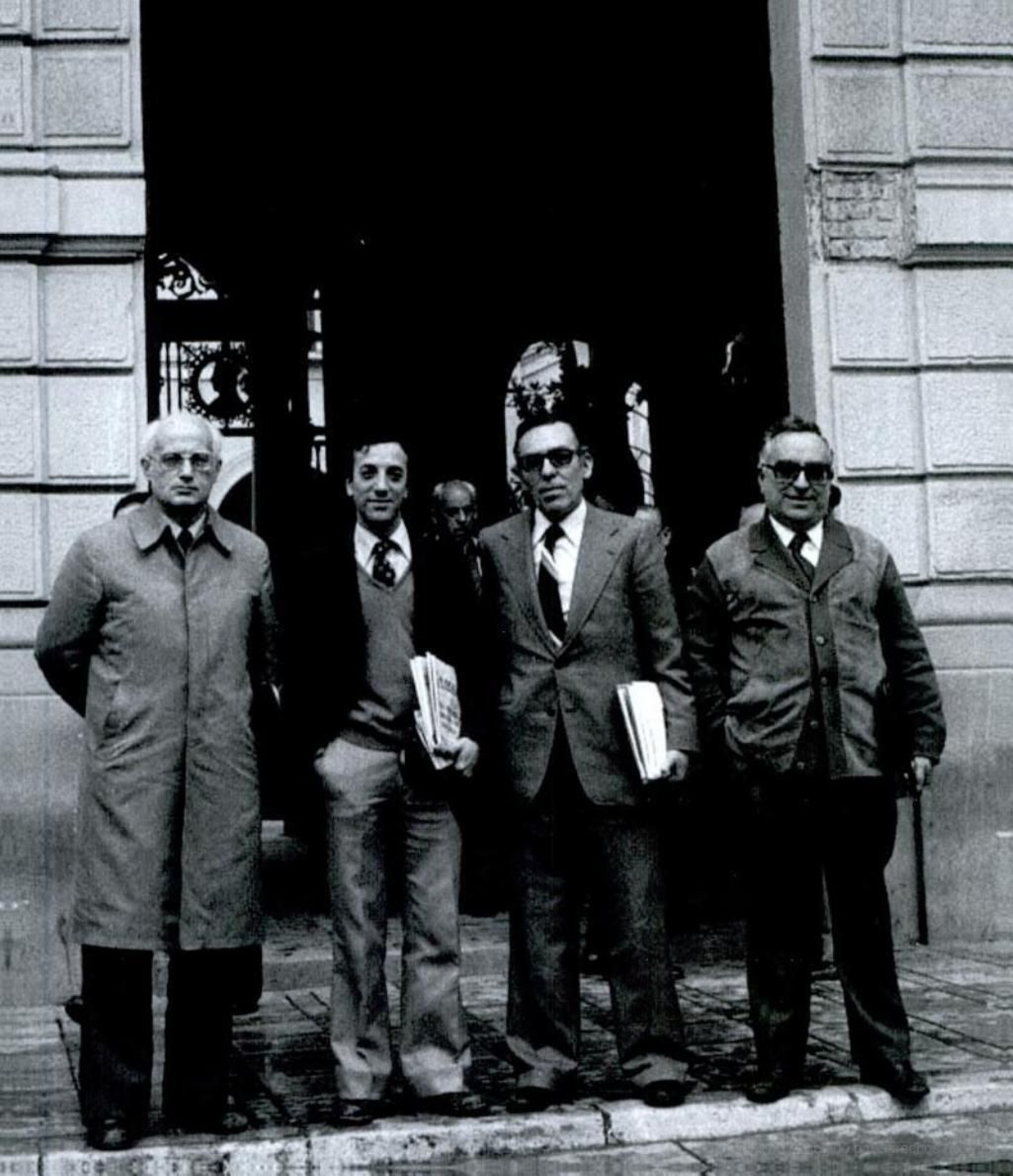 Damián Pretel, Arturo González Arcas, Antonio Camacho y Sánchez Faba.