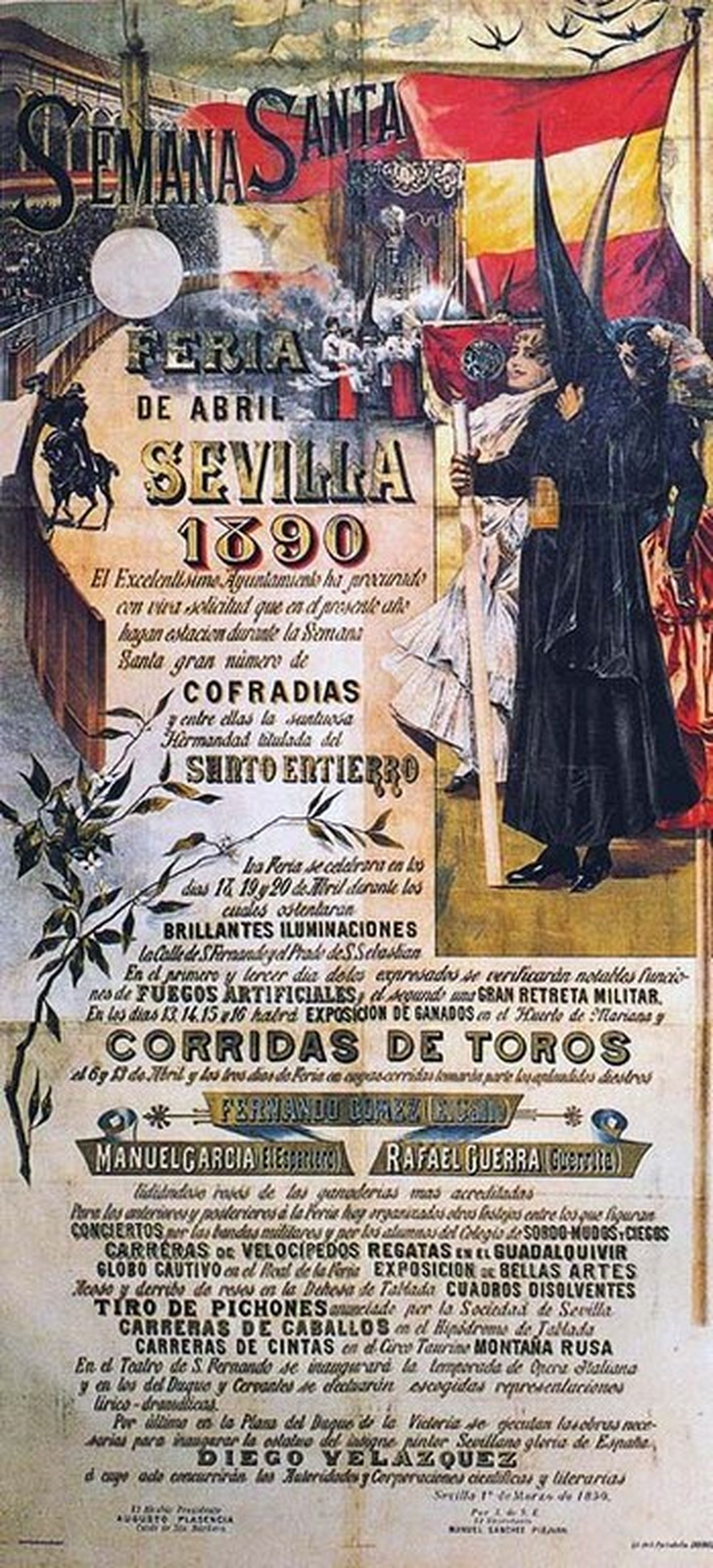 Cartel de las Fiestas de Primavera de 1890