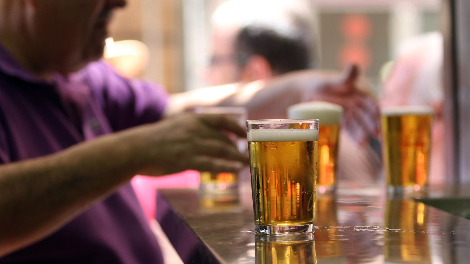 Una caña de cerveza, una de las bebidas más consumidas en España.