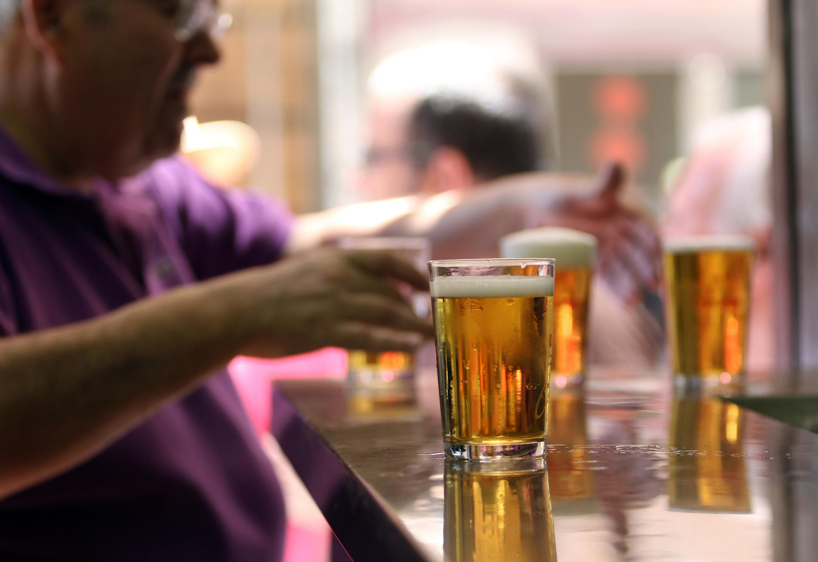 Una caña de cerveza, una de las bebidas más consumidas en España.