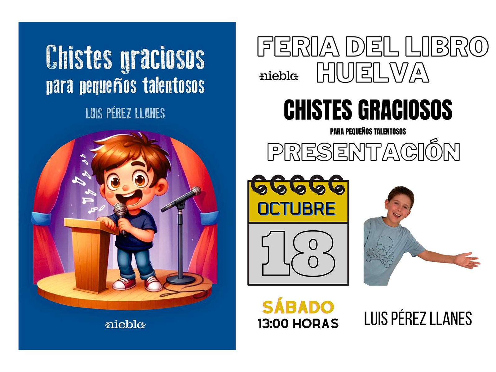 Cartel informativo de la presentación de Luis Pérez Llanes.