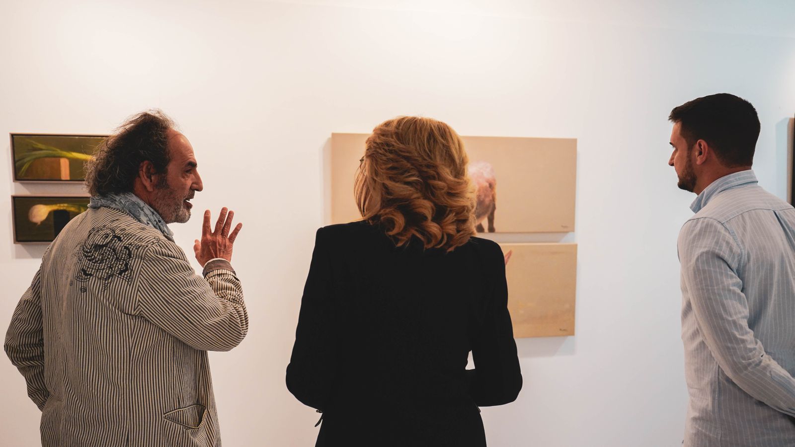 Inauguración de la exposición de Manuel Cano y Javier Machimbarrena en la sala Cajasur de Algeciras