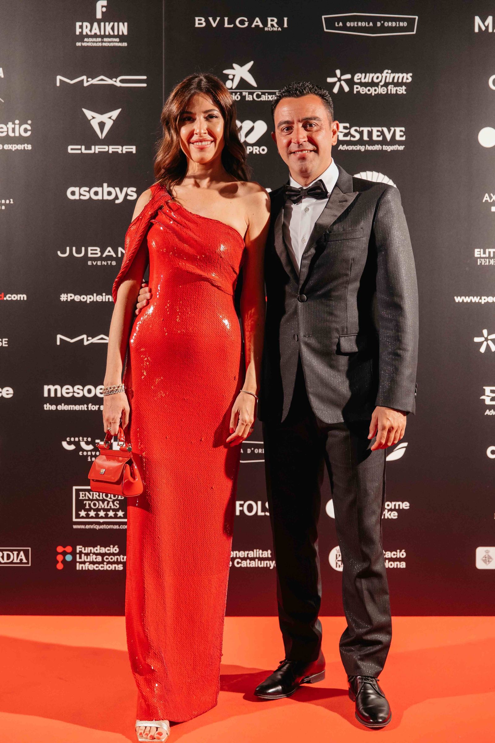 Xavi Hernández y su esposa, Nuria Cunillera