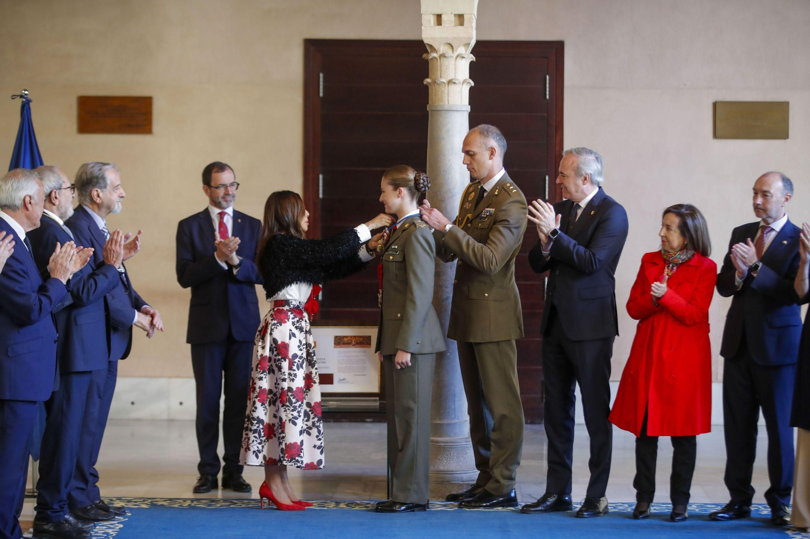 La princesa Leonor, en su primer acto institucional en solitario en Zaragoza