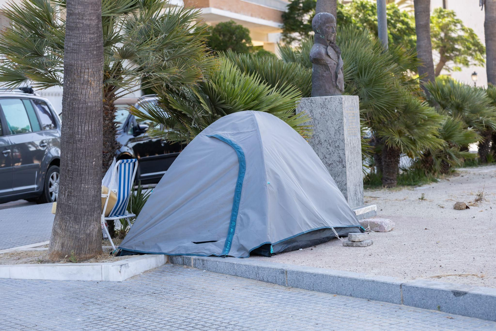 Acampada en la zona de plaza Los Balbo