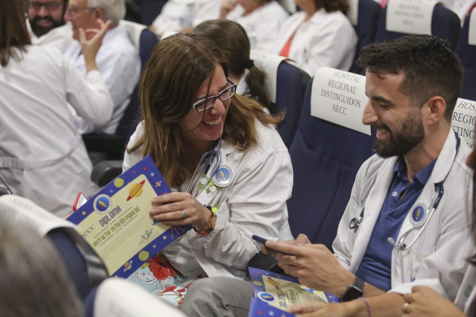 Las fotos de la presentación de la nave espacial de la Asociación contra el Cáncer en Málaga