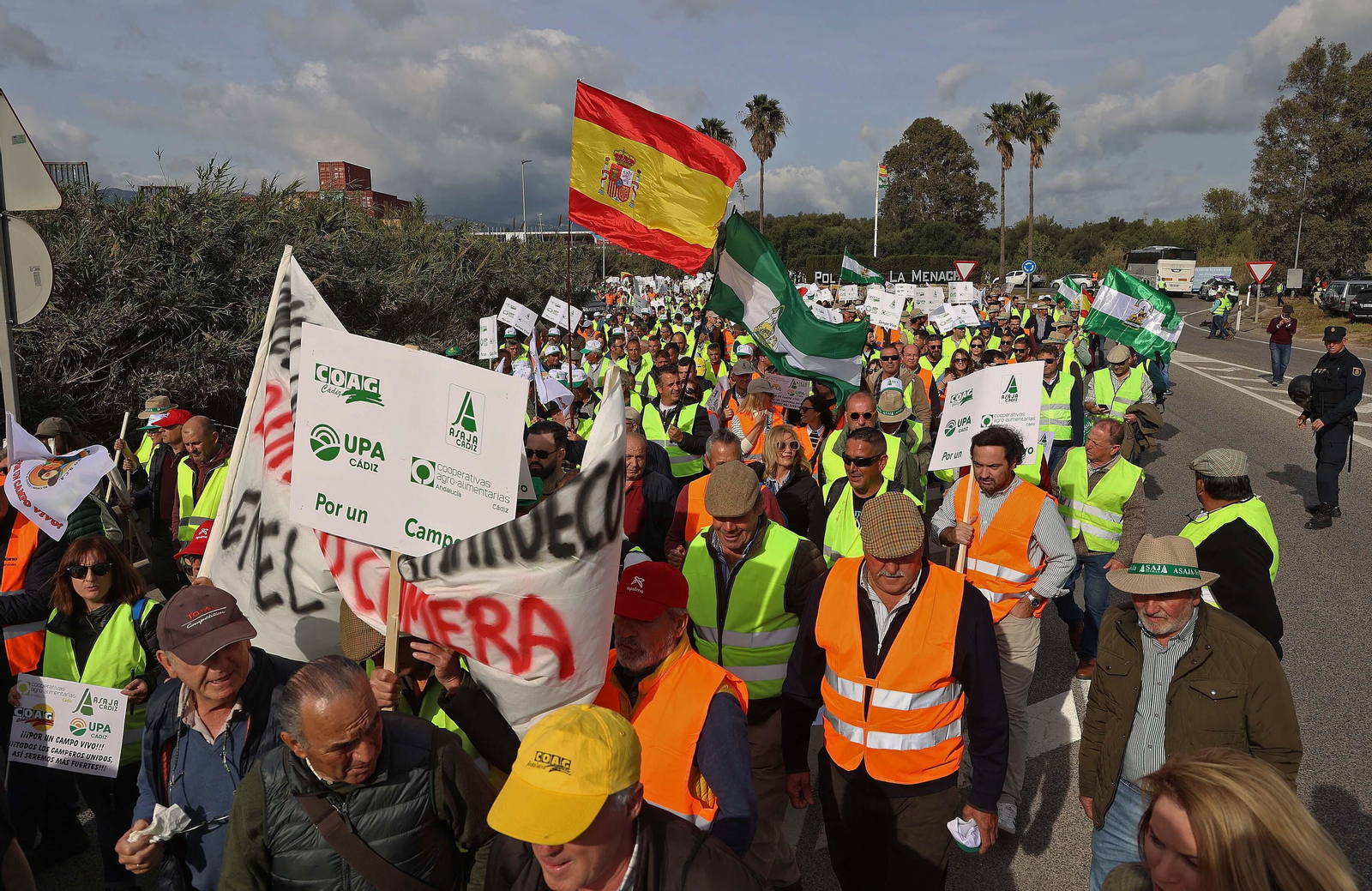 Imágenes de las protestas de los agricultores en Algeciras