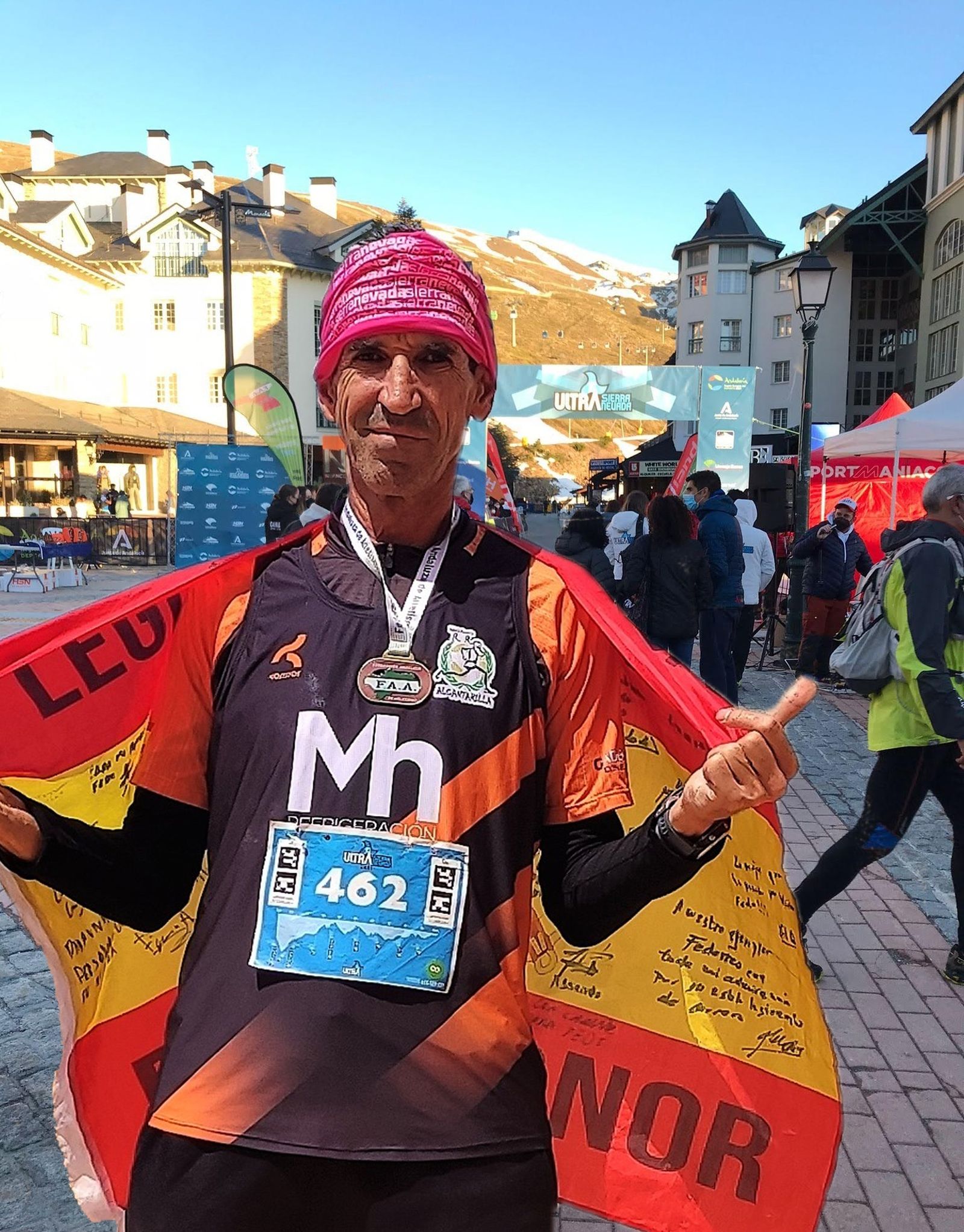 Federico Sáez tras imponerse en Sierra Nevada