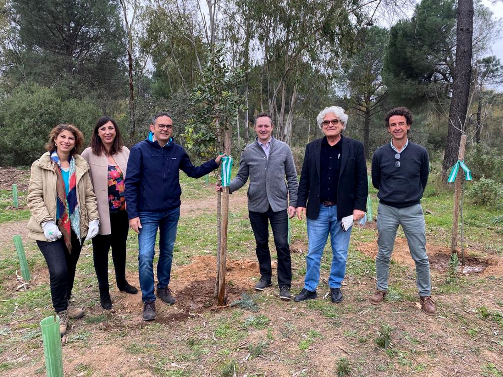 Representantes instituciones en Los Villares.