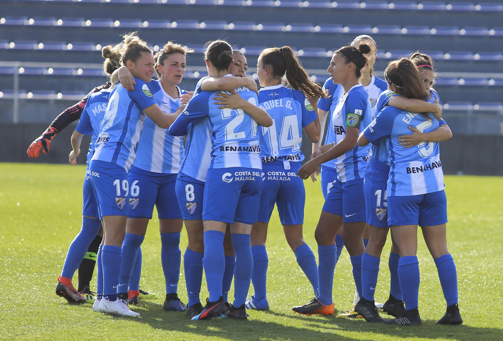 El Málaga Femenino, durante un partido