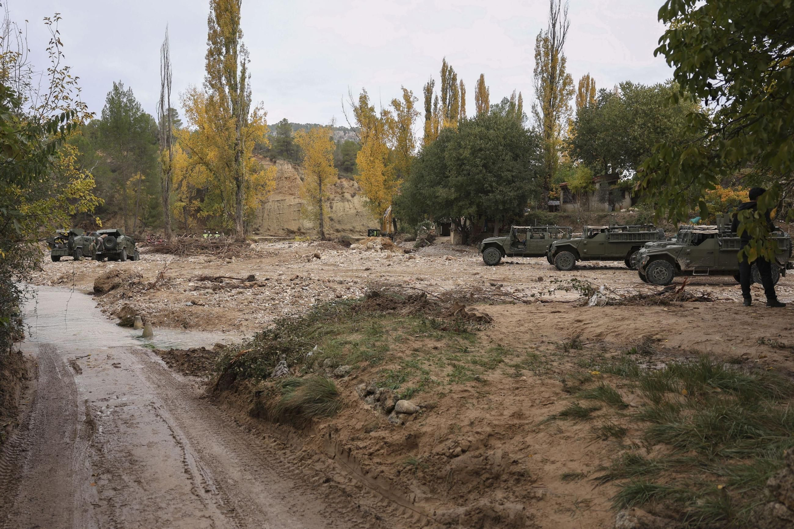 Las imágenes de los difíciles  trabajos de búsqueda de desaparecidos en Letur