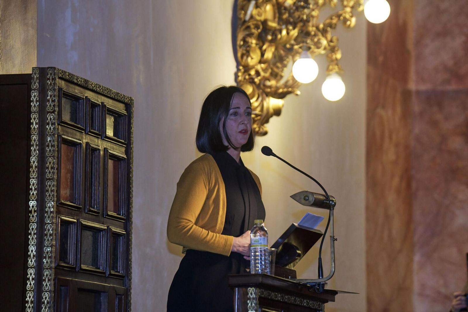 Erika Martínez, durante su discurso de ingreso.