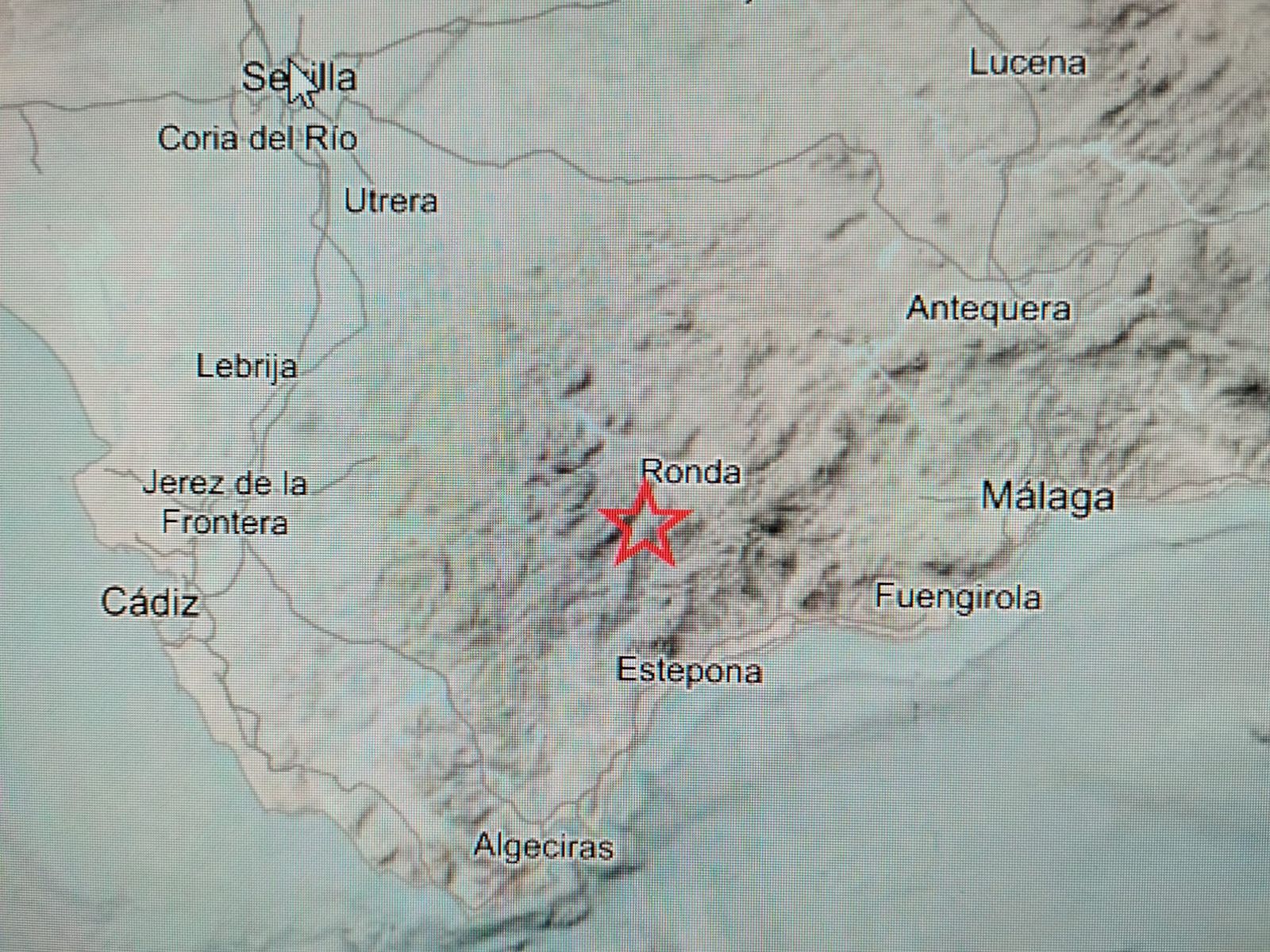 Imagen del Instituto Geográfico Nacional del terremoto en Jimera de Líbar.