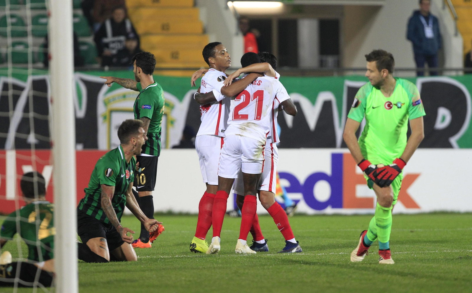 Las imágenes del Akhisar-Sevilla