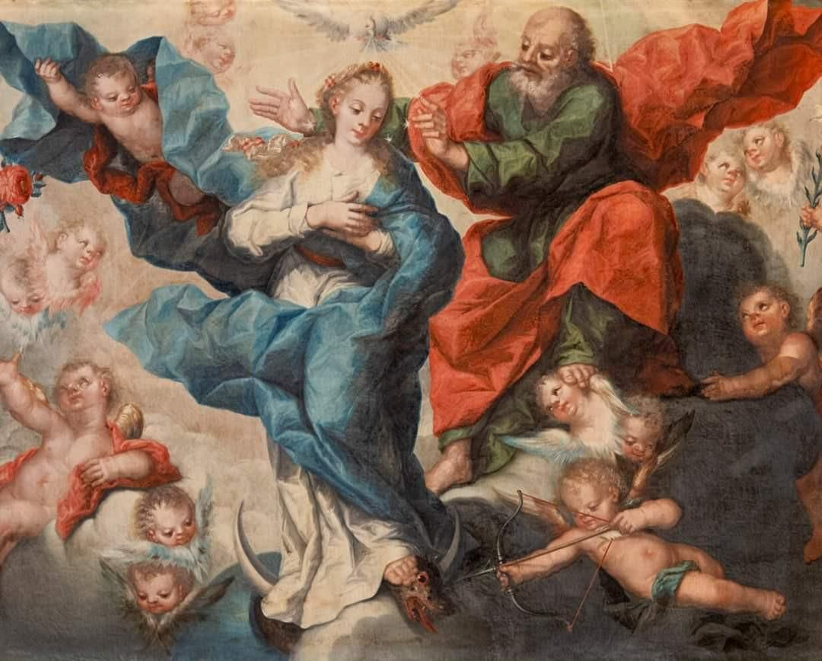 Pintura en el altar mayor de la Catedral de Almería.