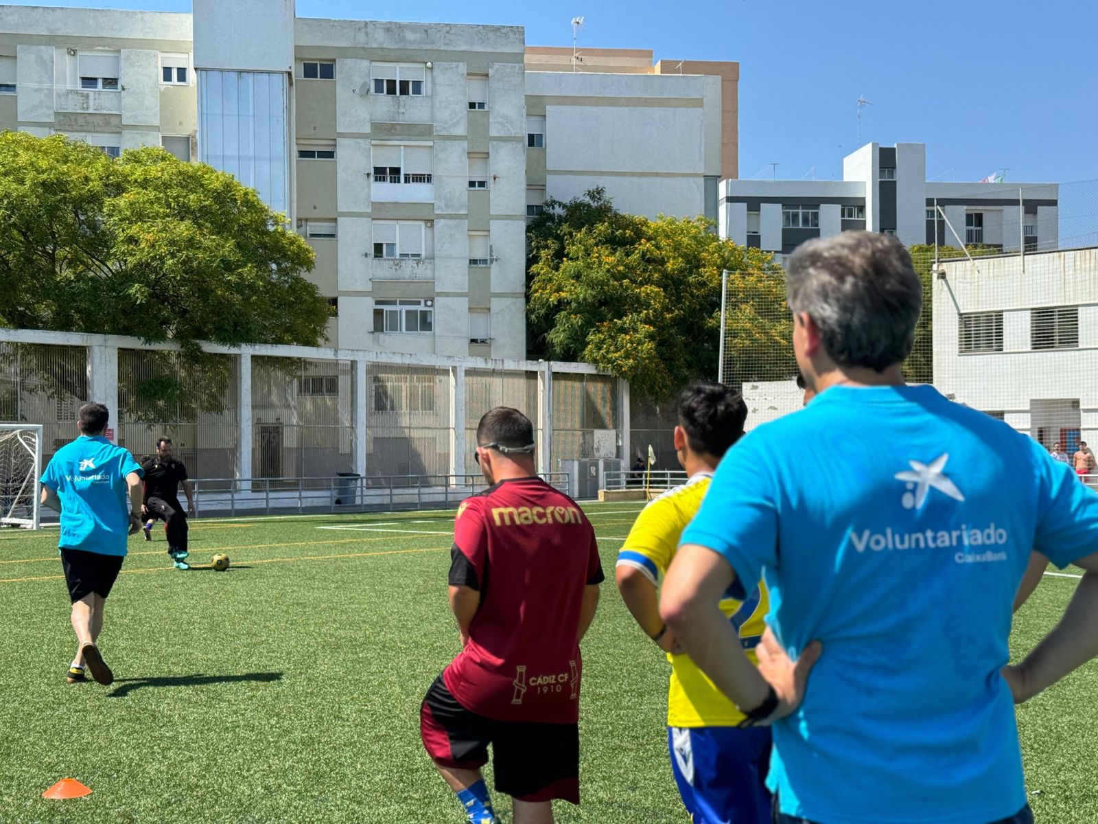 Imagen de la sesión en el campo Pedro Fernández, en el Complejo La Paz-Puntales.
