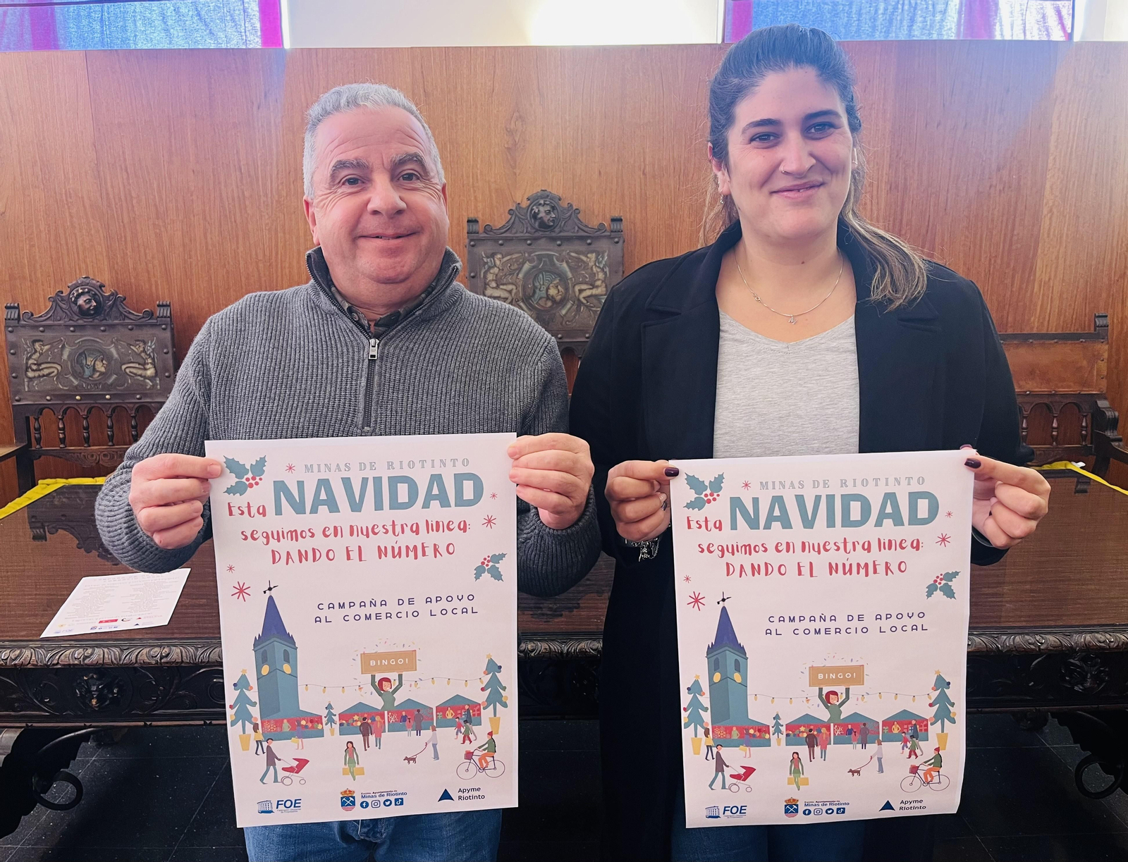 Presentación de la campaña navideña de apoyo al comercio local.