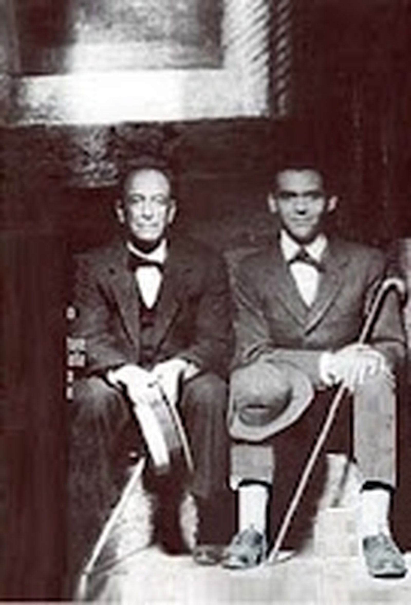 Manuel de Falla y Federico García Lorca en Granada.