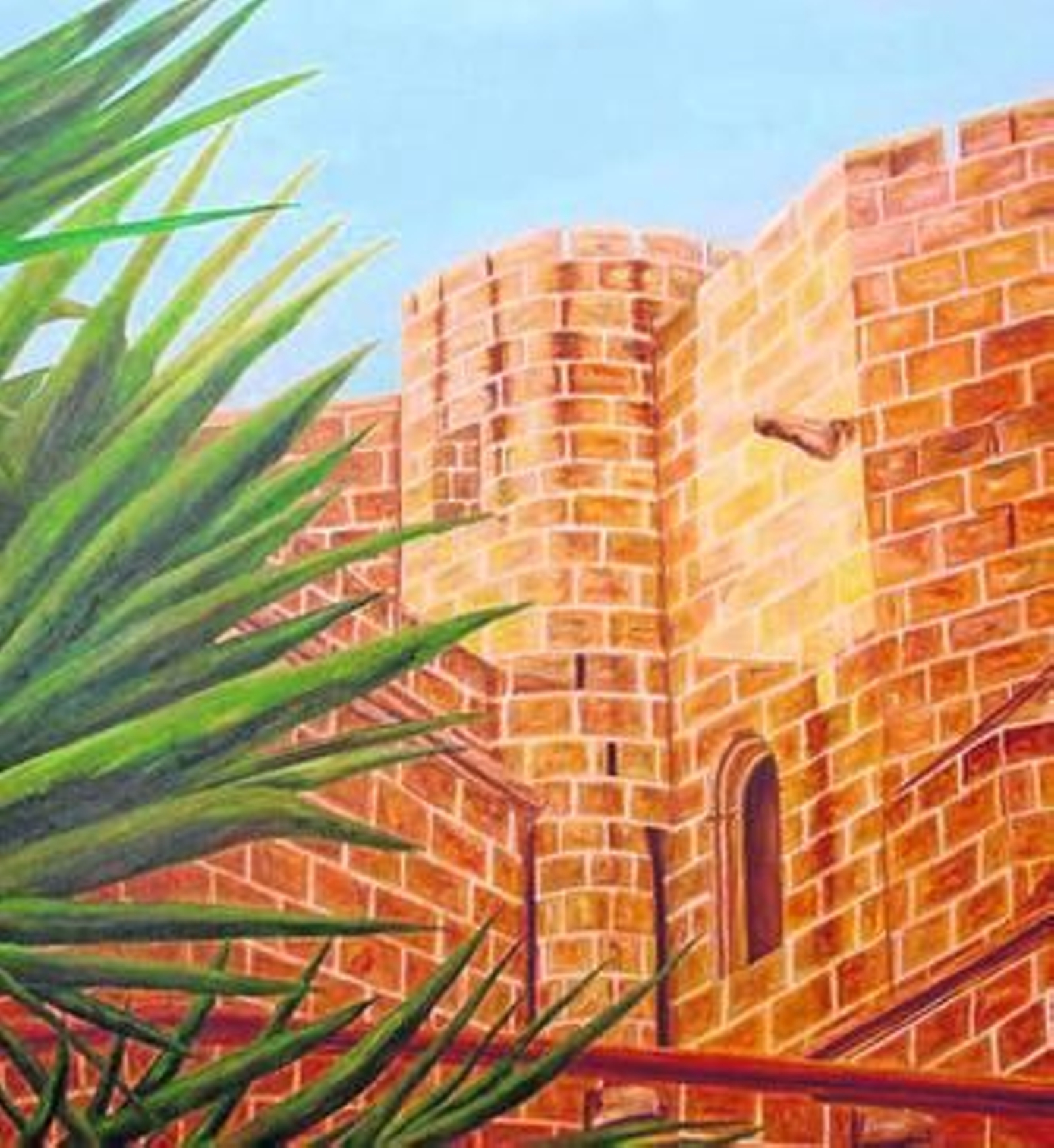 Pintura realizada por Remesal sobre la Alcazaba de Almería.