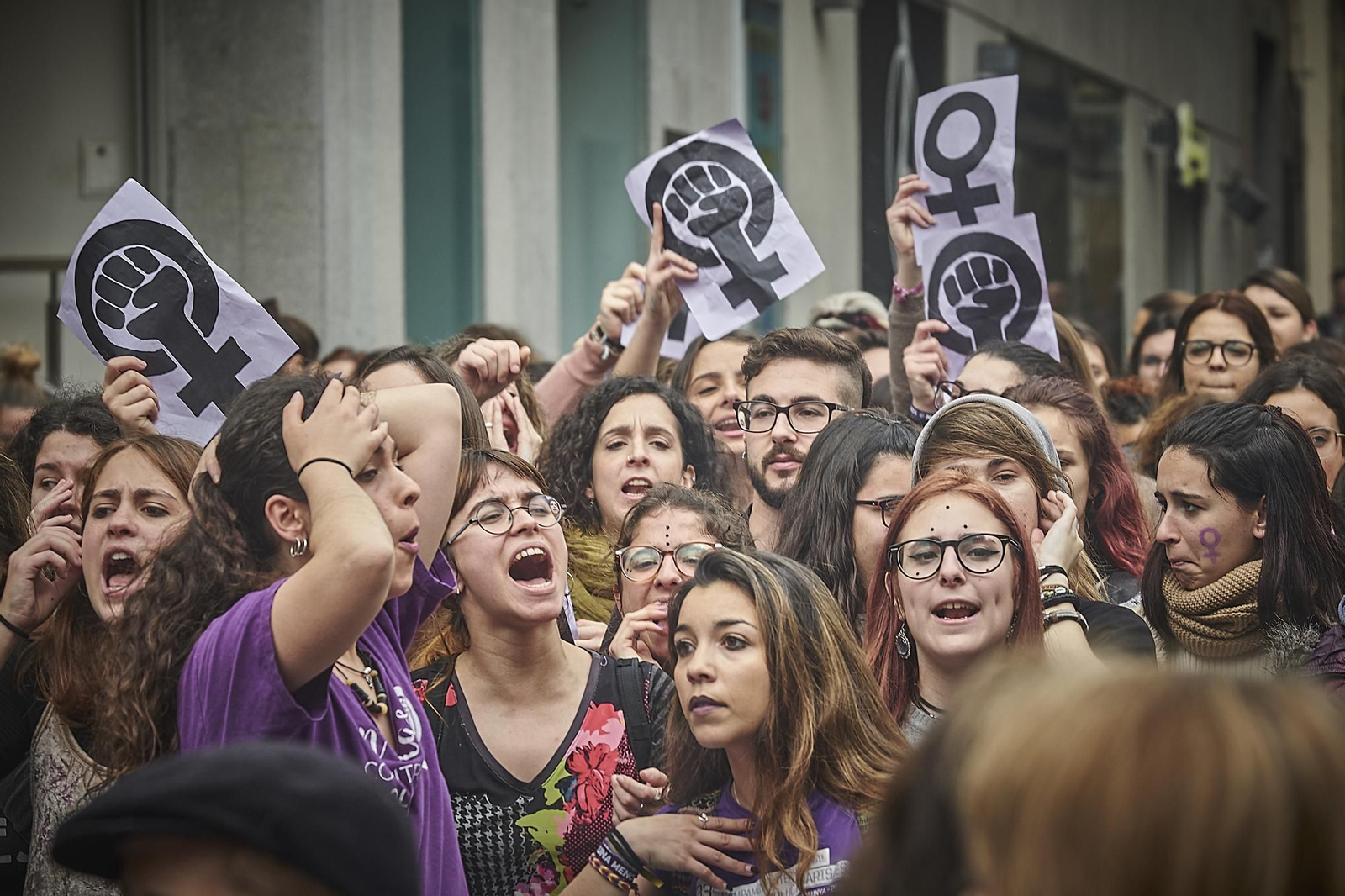 Una de las manifestaciones contra la violencia machista celebradas en 2018 en Cádiz.