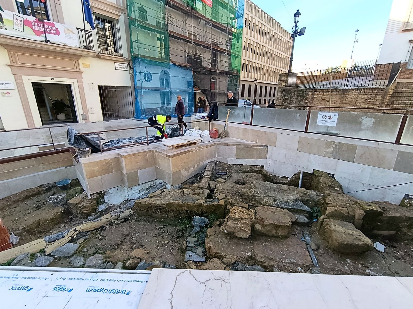Fotografías de las obras de la puesta en valor de los restos arqueológicos de San Pedro