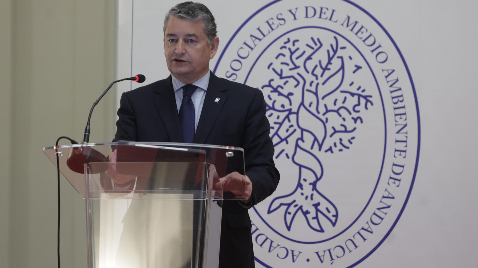 El consejero Antonio Sanz durante su intervención.