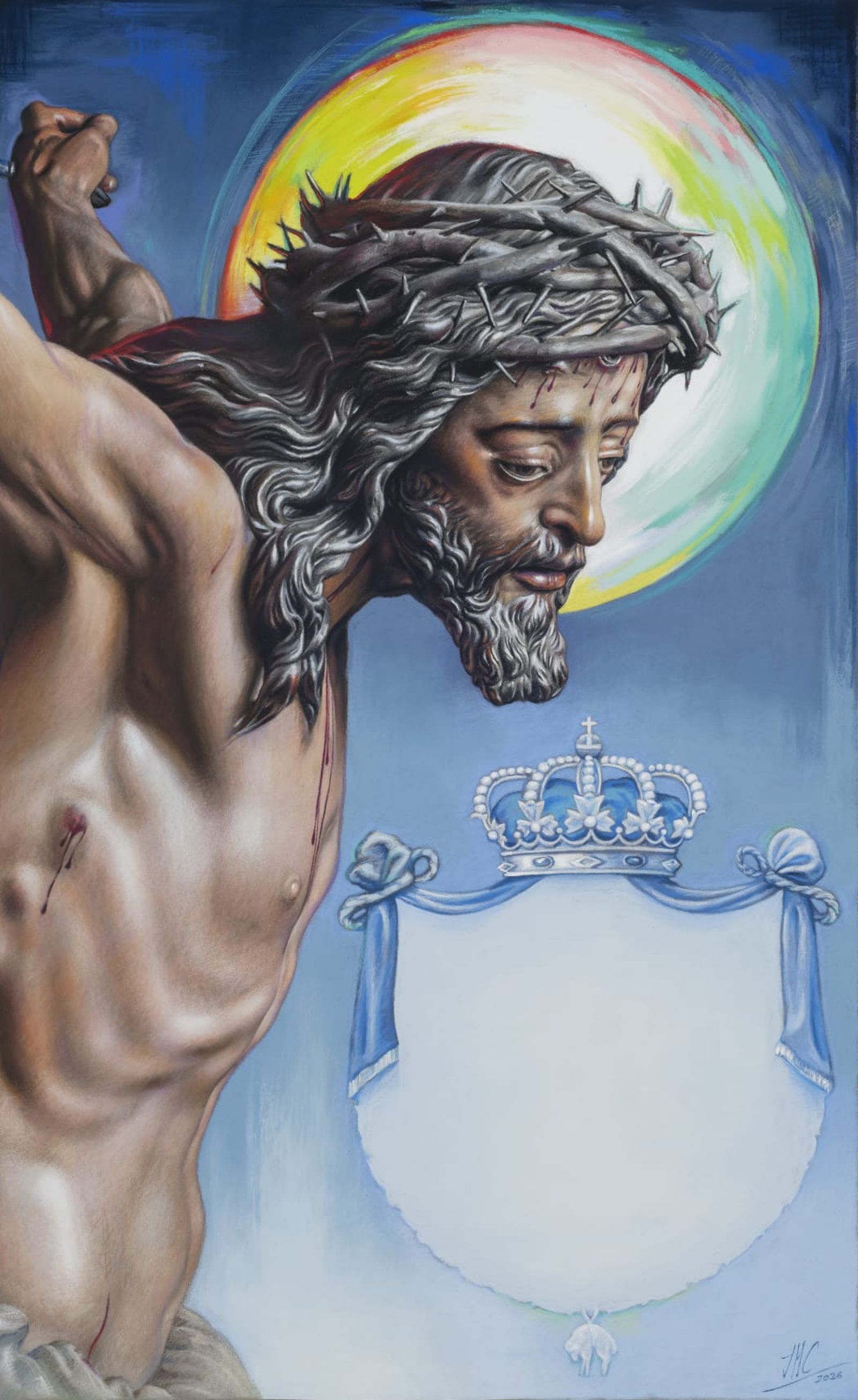 Detalle de la sobrecogedora cabeza de la imagen