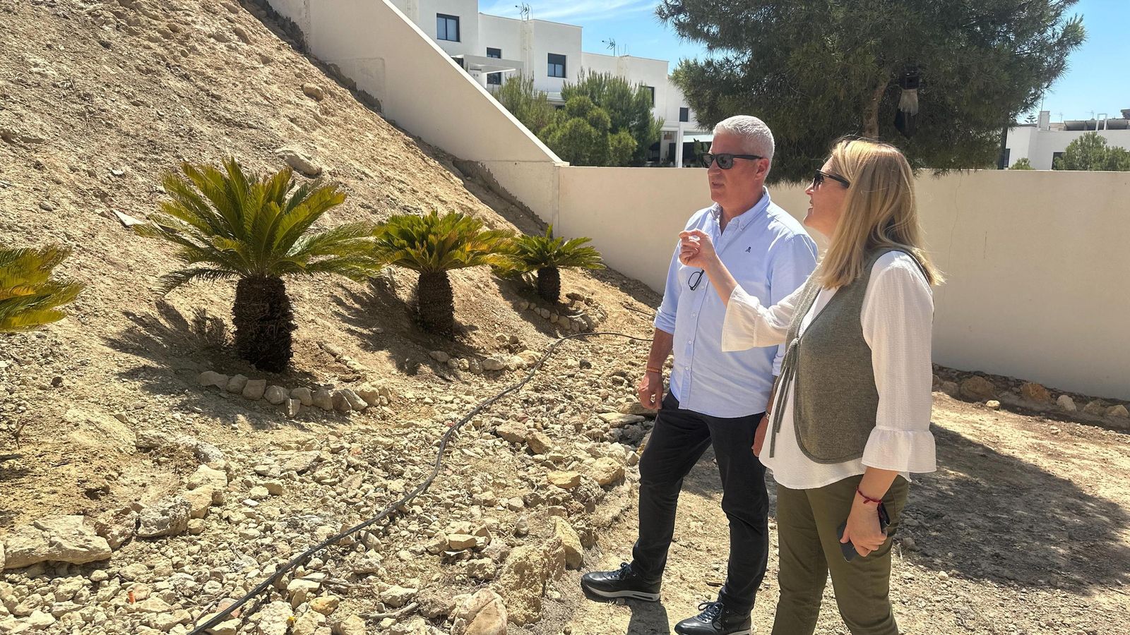 Visita a los árboles plantados.