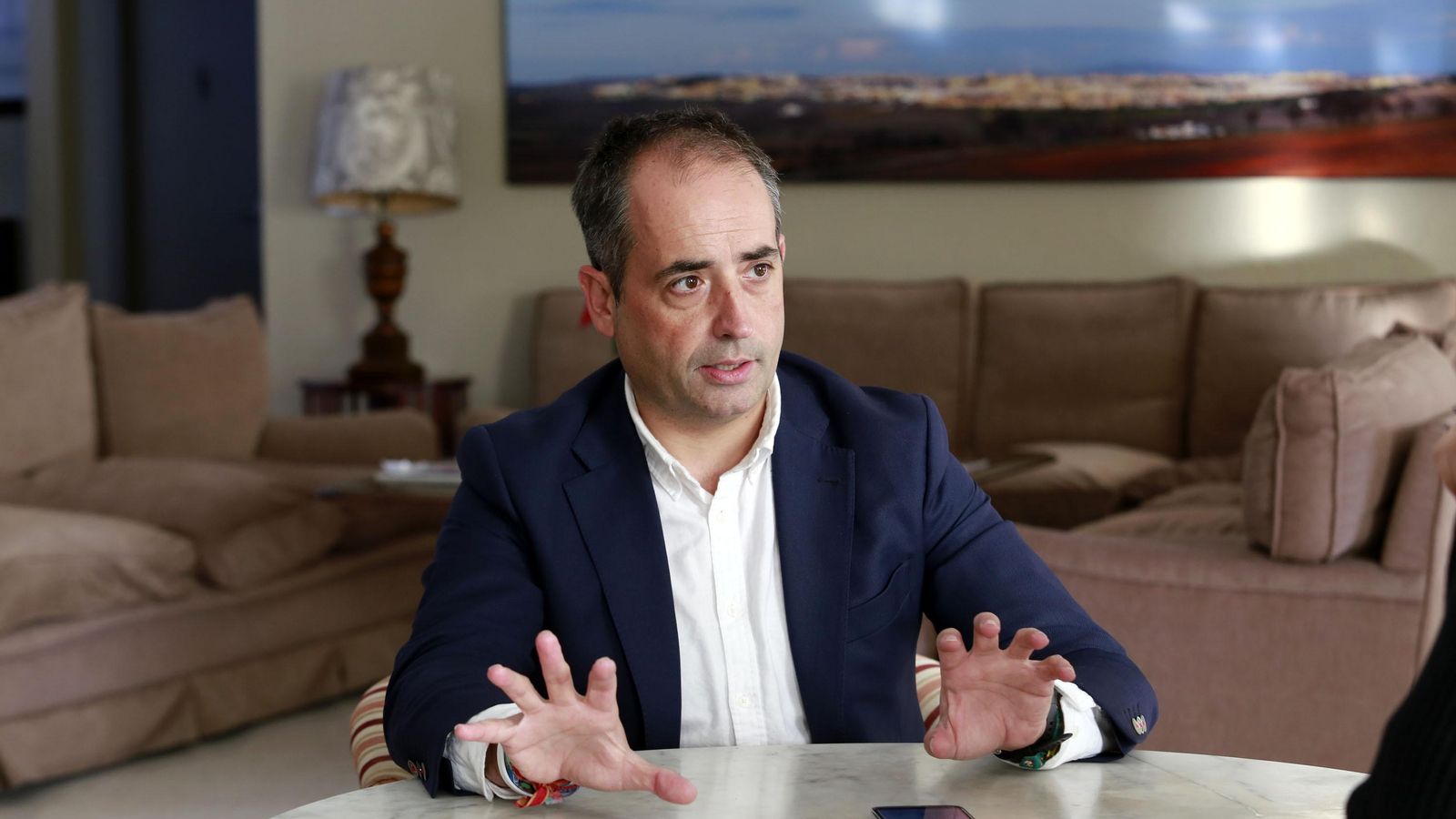 Antonio Saldaña, durante la entrevista.