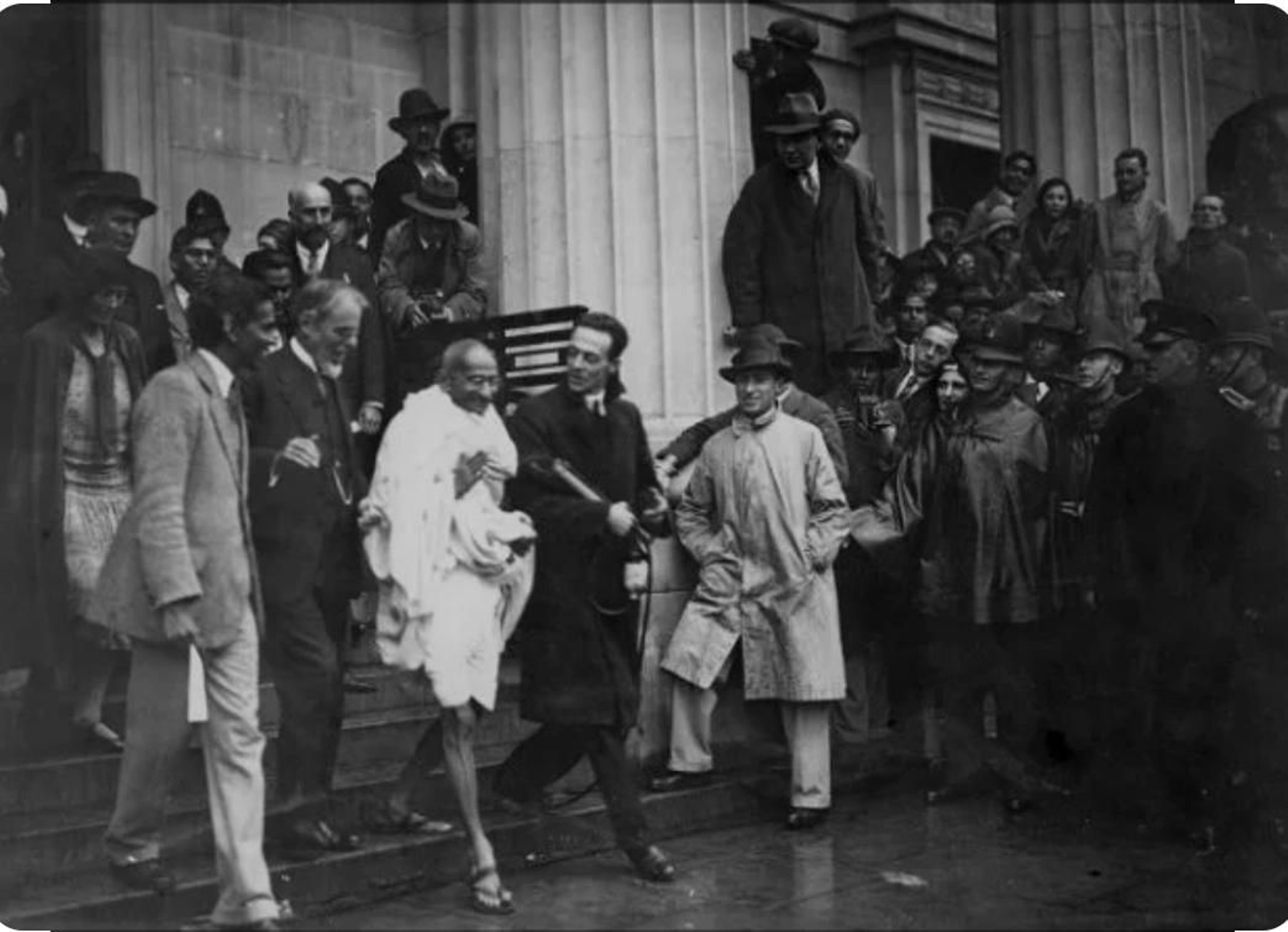 Ghandi en Londres en 1931.
