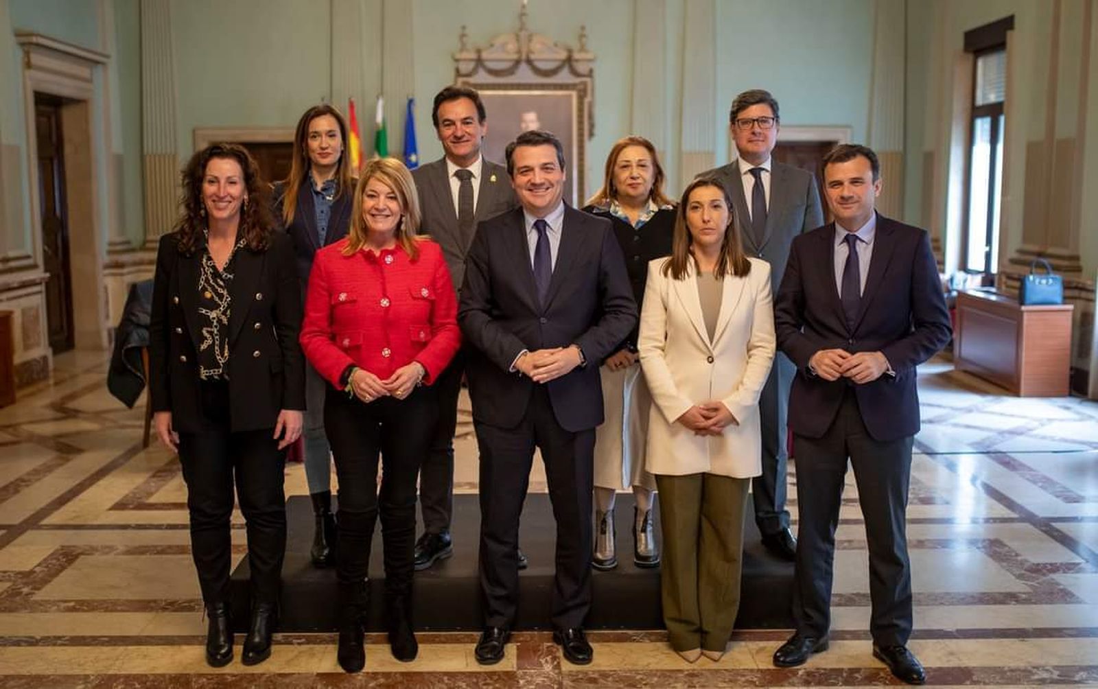 Foto de familia de la reunión de alcaldes de las capitales andaluzas.