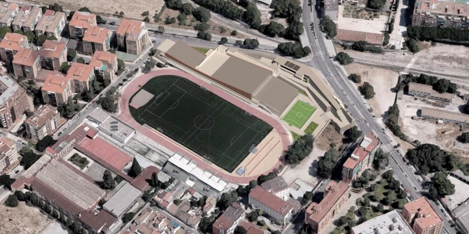 Recreación del futuro Estadio de la Juventud