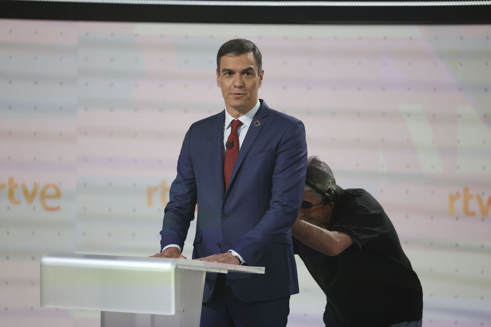 Las fotos del debate de TVE con Pedro Sánchez, Yolanda Díaz y Santiago Abascal