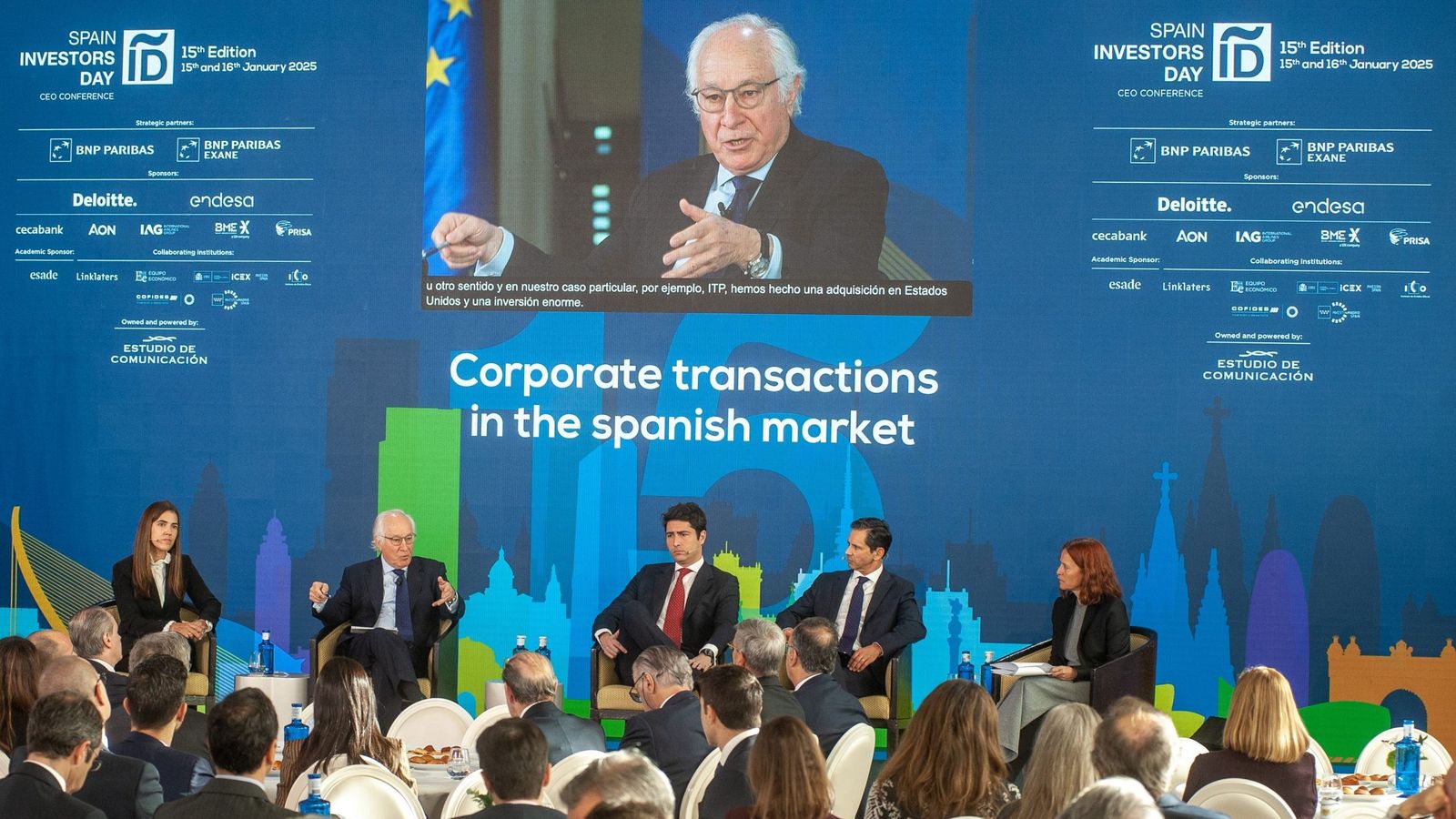 Juan María Nin, presidente del Círculo de Empresarios, durante la mesa redonda en la que propuso crear un fondo soberano español.