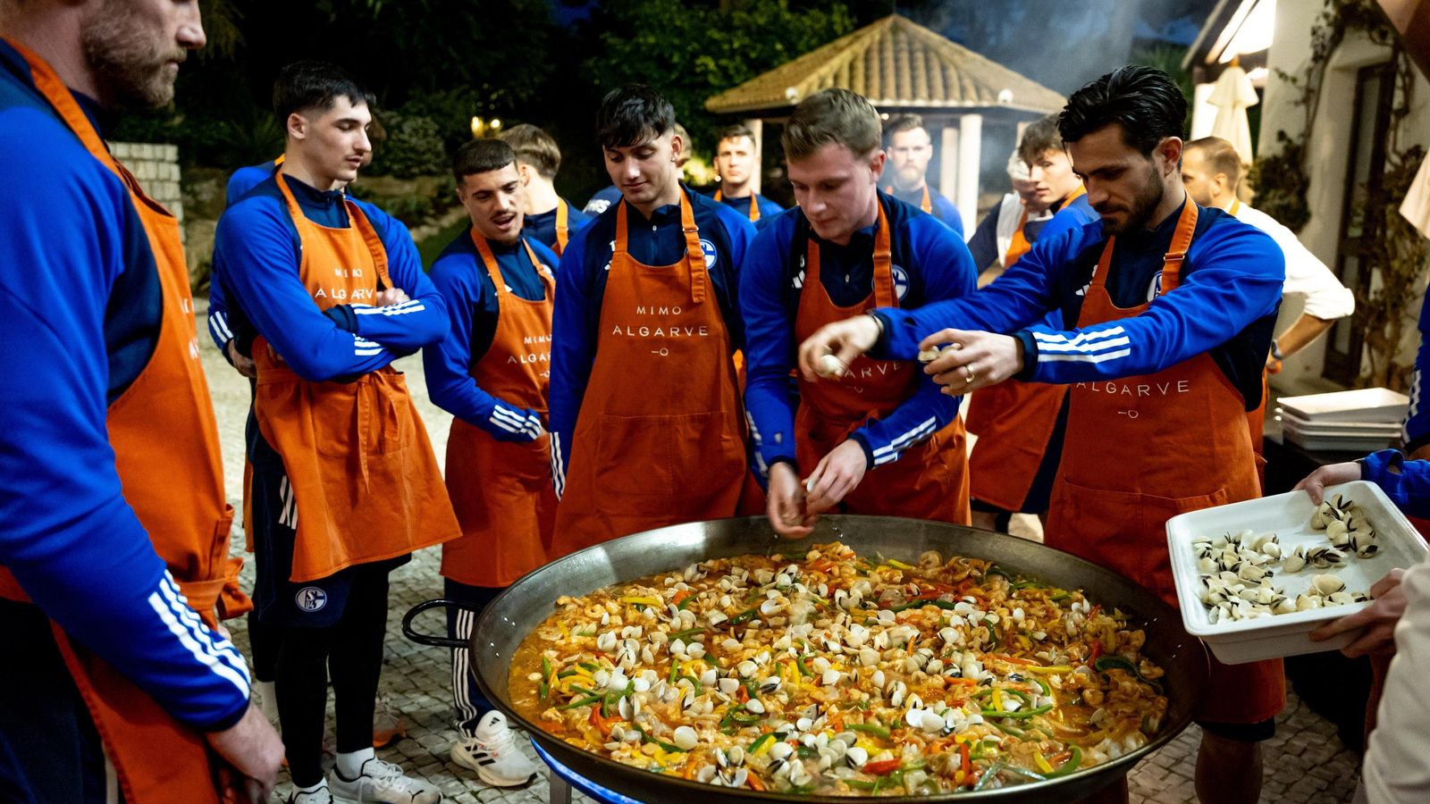Los jugadores del Schalke 04 durante su preparación en Portugal.