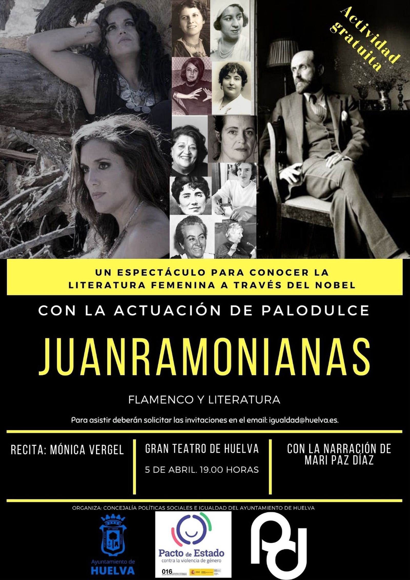 El Gran Teatro acogerá ‘Juanramonianas’, fusión de flamenco y literatura musical para promover la igualdad
