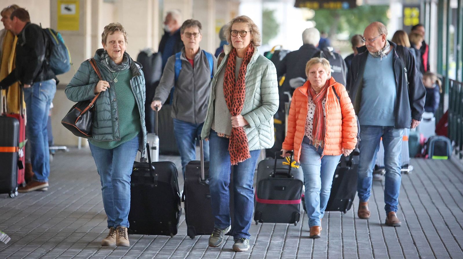 Pasajeros internacionales en el aeropuerto de Jerez
