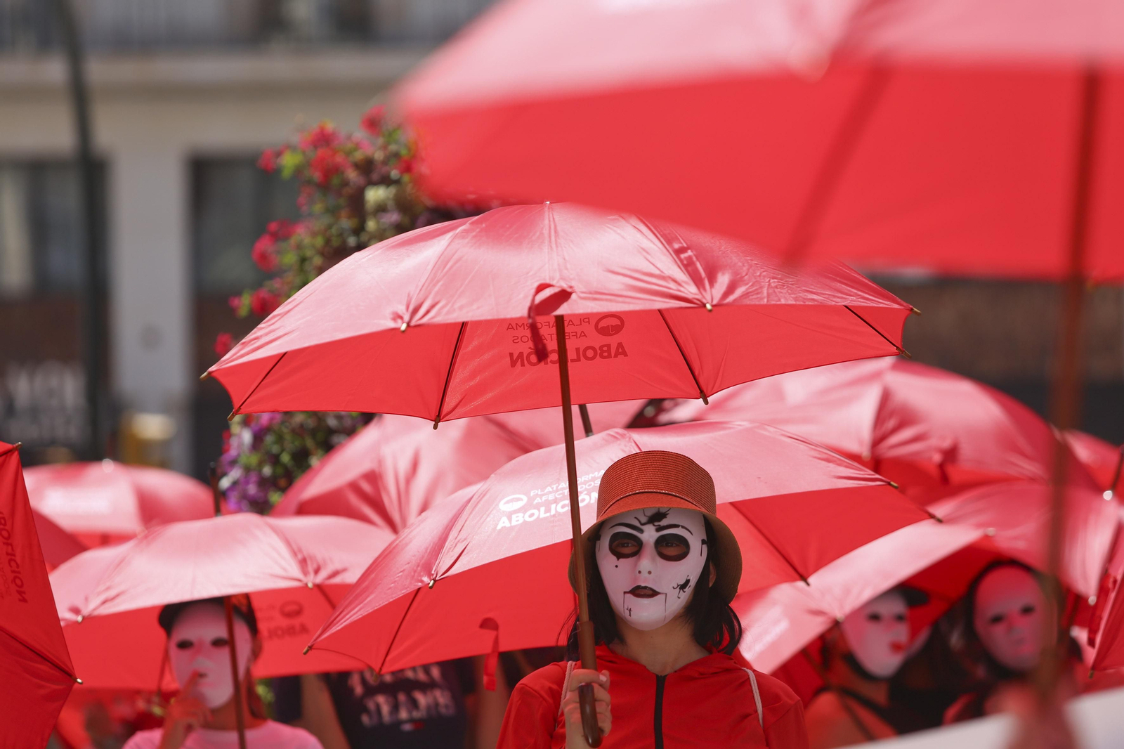 Las fotos de la protesta de prostitutas en Málaga