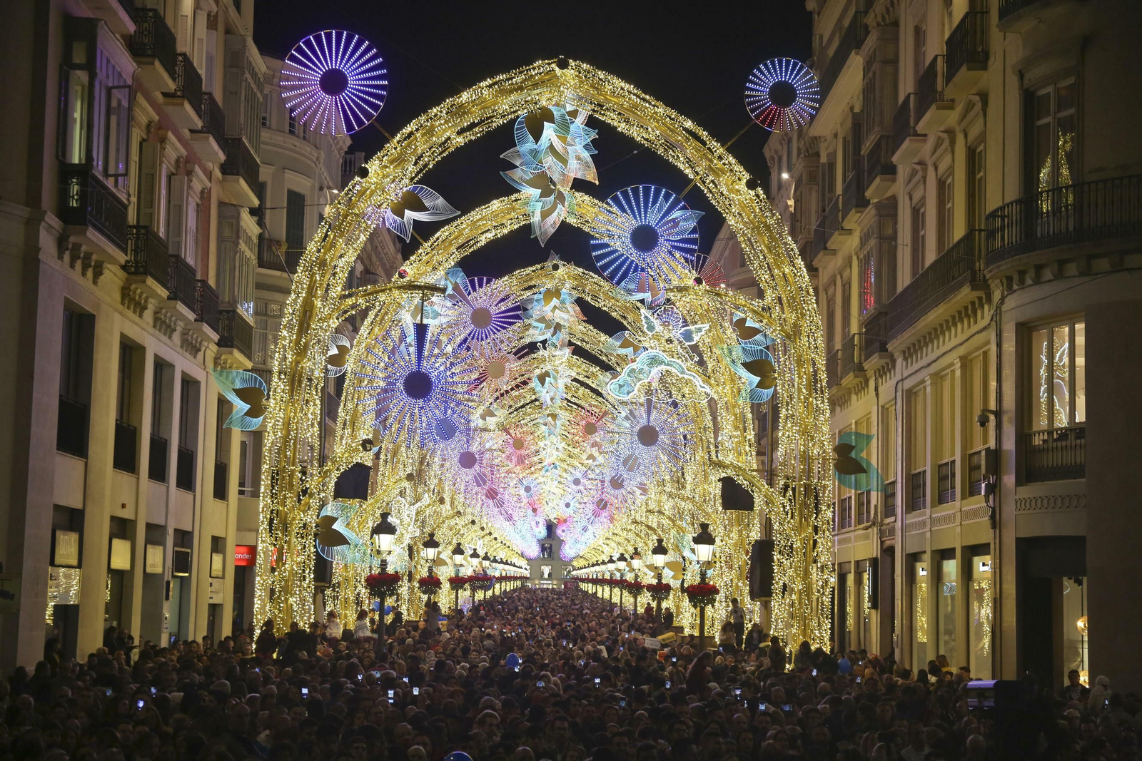 Las fotos de las luces de Navidad en Málaga Las fotos de las luces de Navidad en Málaga