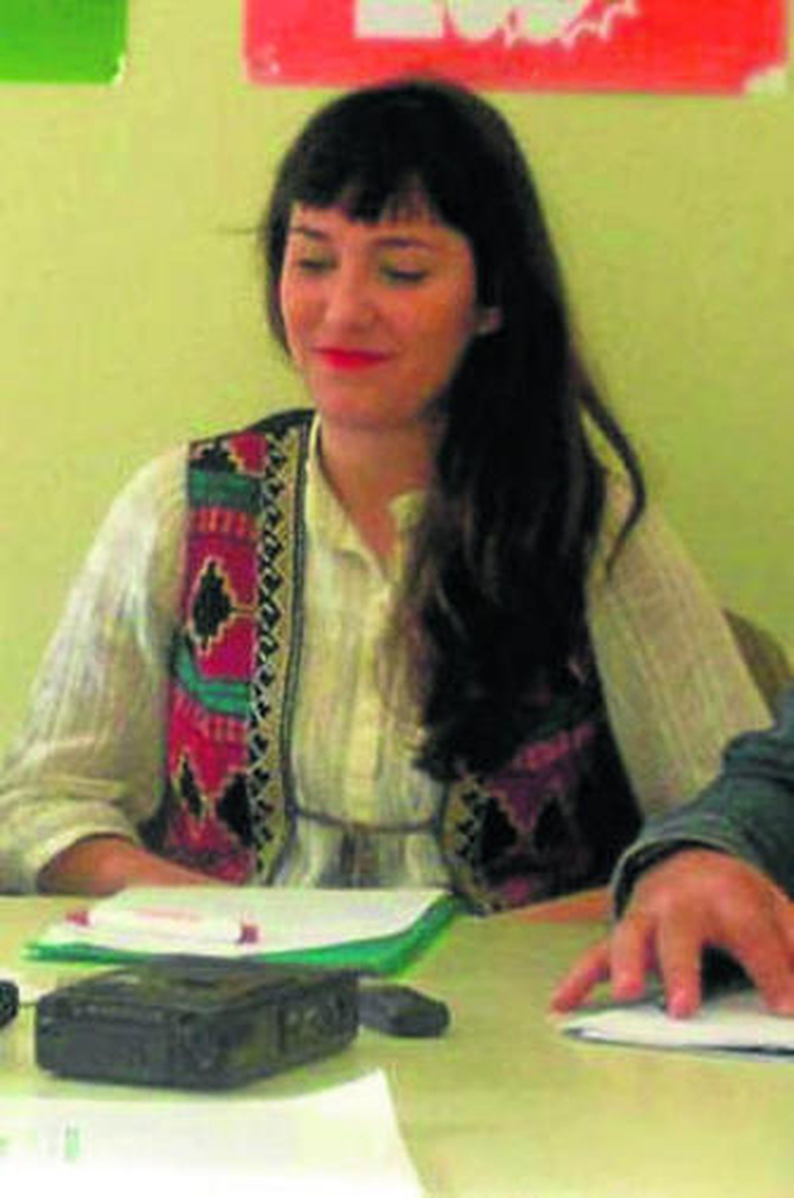 Zaida Ruiz ayer en rueda de prensa.