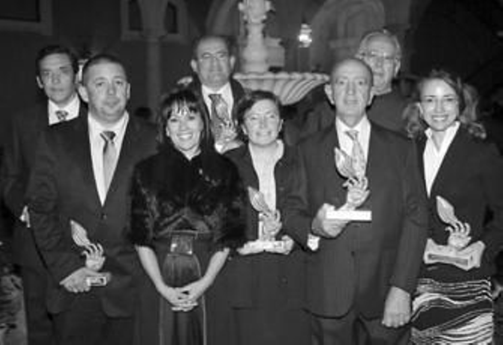 Representantes de las ONG ganadoras: Asoc. Accem; Amigos del Instuituto Indio, Cristina del Valle; Asoc. Anida; Videssur ONGD; ONG África Arco Iris; Fundación Fragela y Fund. Fabretto.