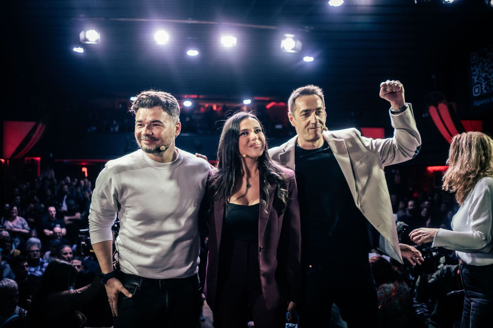 Encuentro entre Gabriel Rufián (ERC) y Emilio Delgado (Más Madrid).