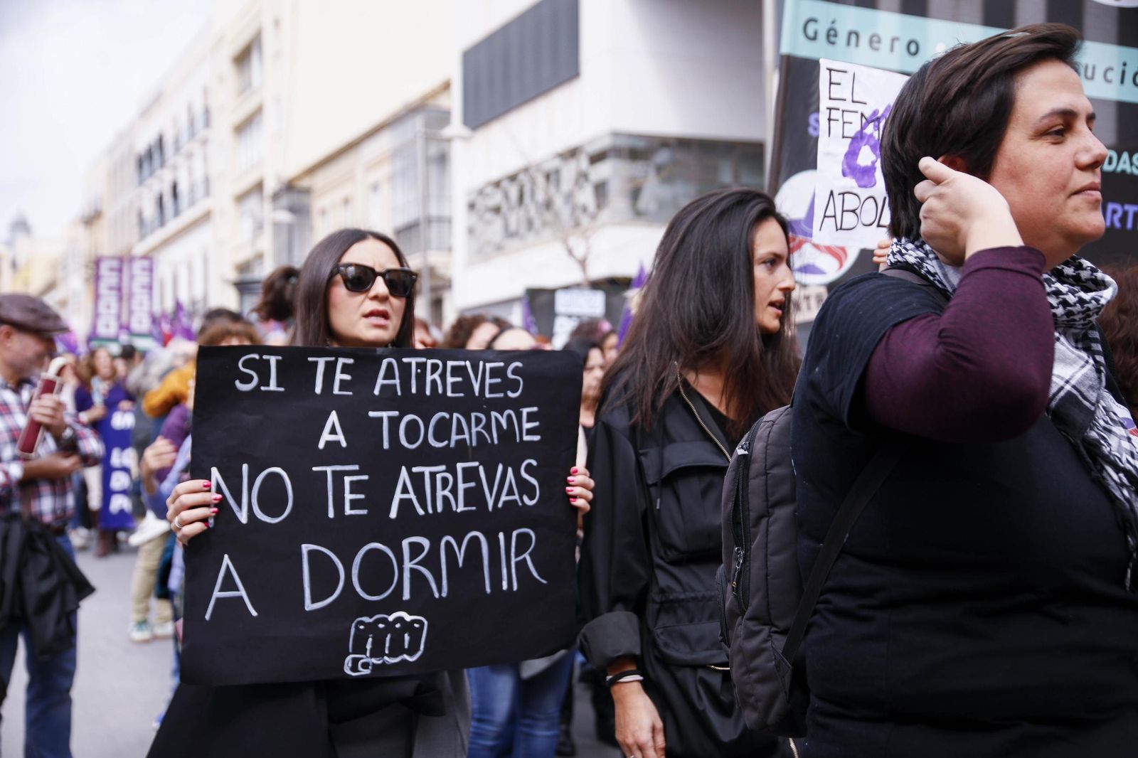 Las imágenes de la manifestación realizada por la Plataforma de Acción Feminista en Almería