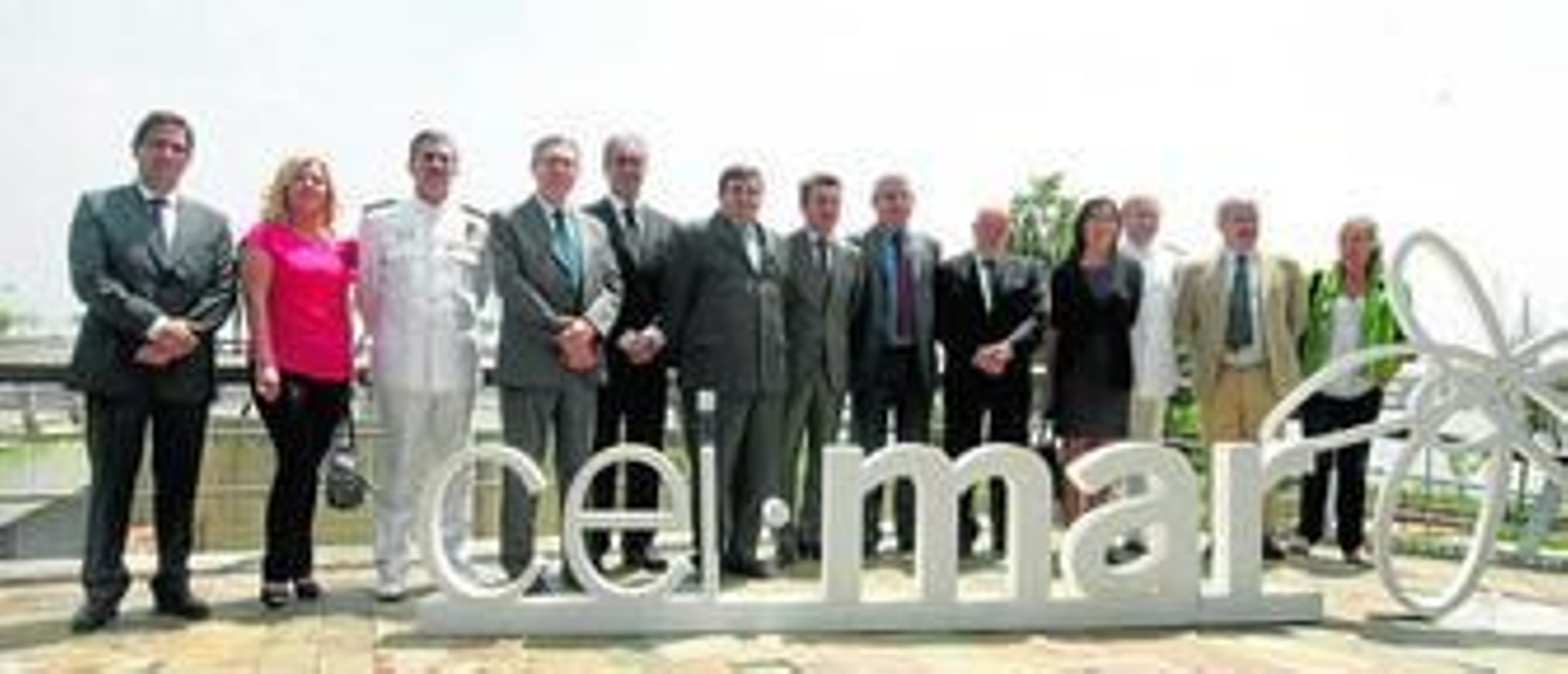 Los representantes de las instituciones impulsoras del Cei.mar, ayer, en la Cámara de Comercio ubicada en Algeciras.