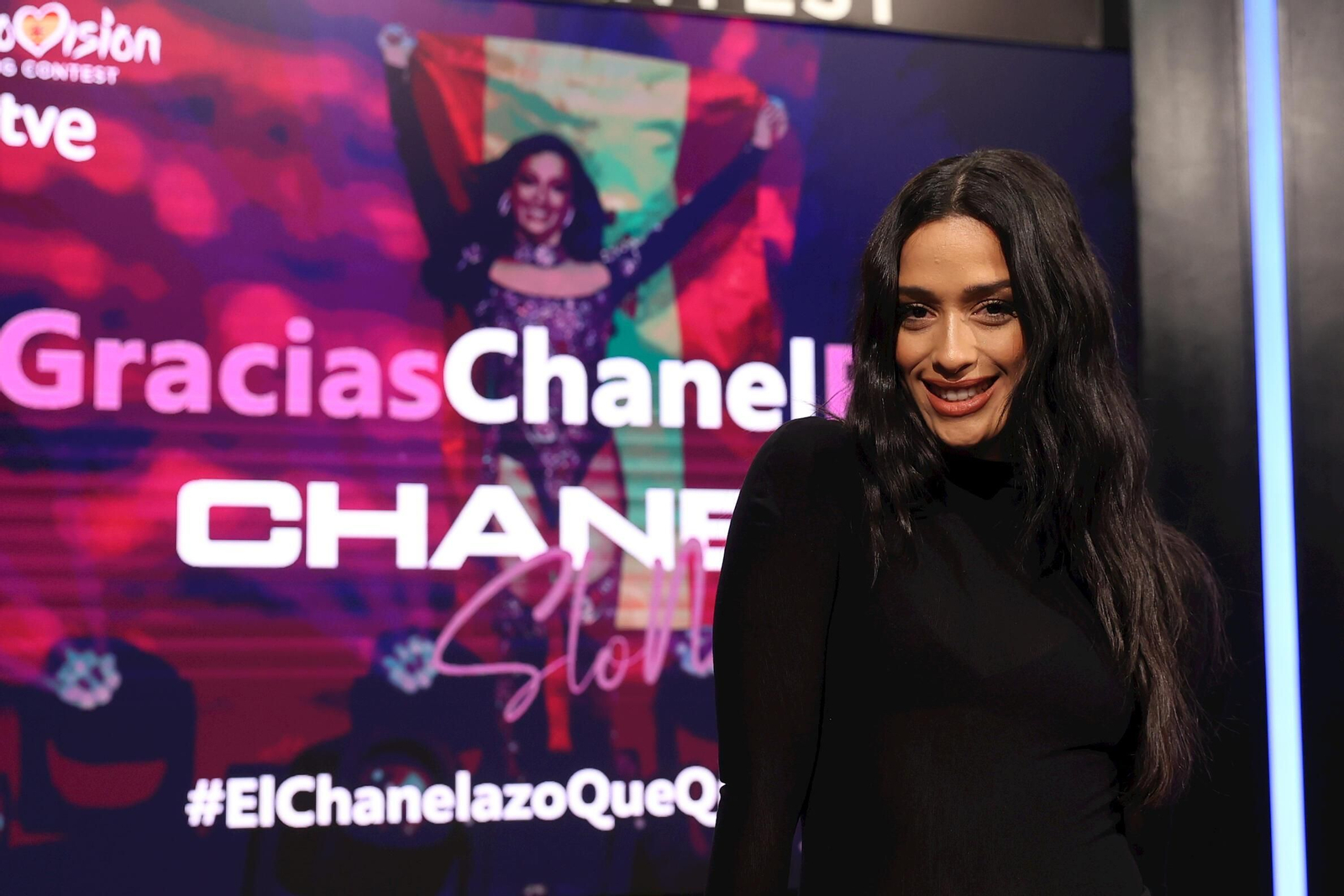 Chanel, en la rueda de prensa de RTVE este martes.