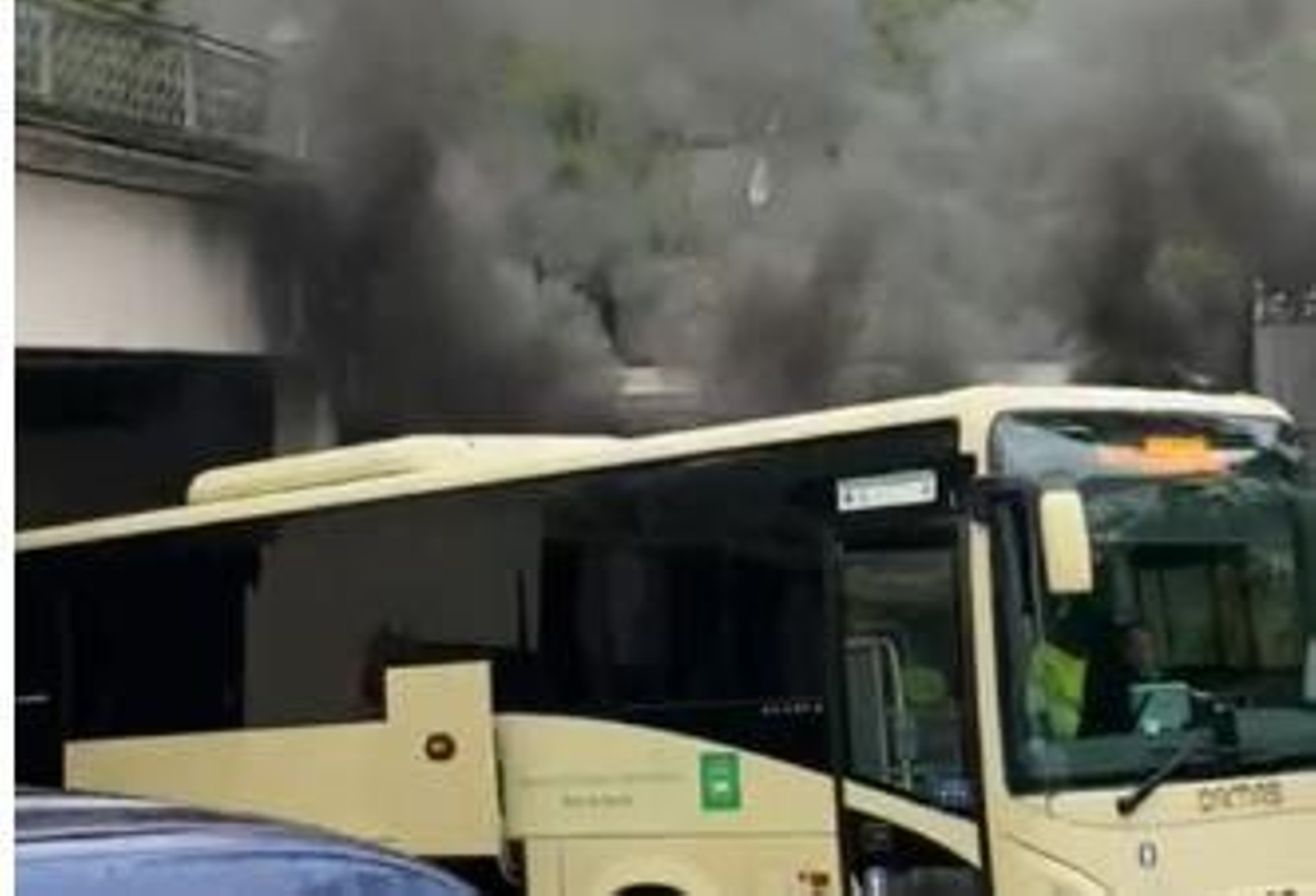 Incendio en la estación de autobuses de Ubrique