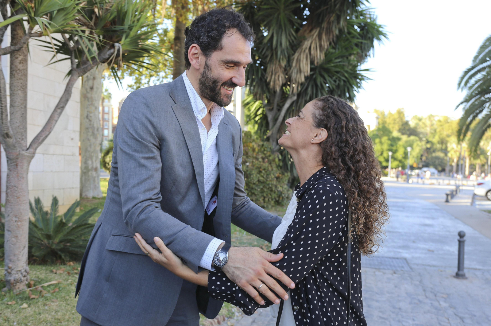 Las fotos de la visita de Jorge Garbajosa a Málaga