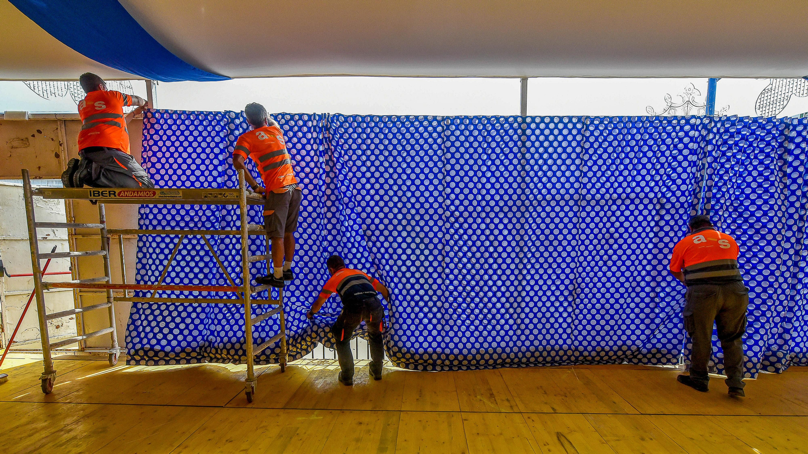 El montaje de la Feria Real de Algeciras 2023 en imagenes