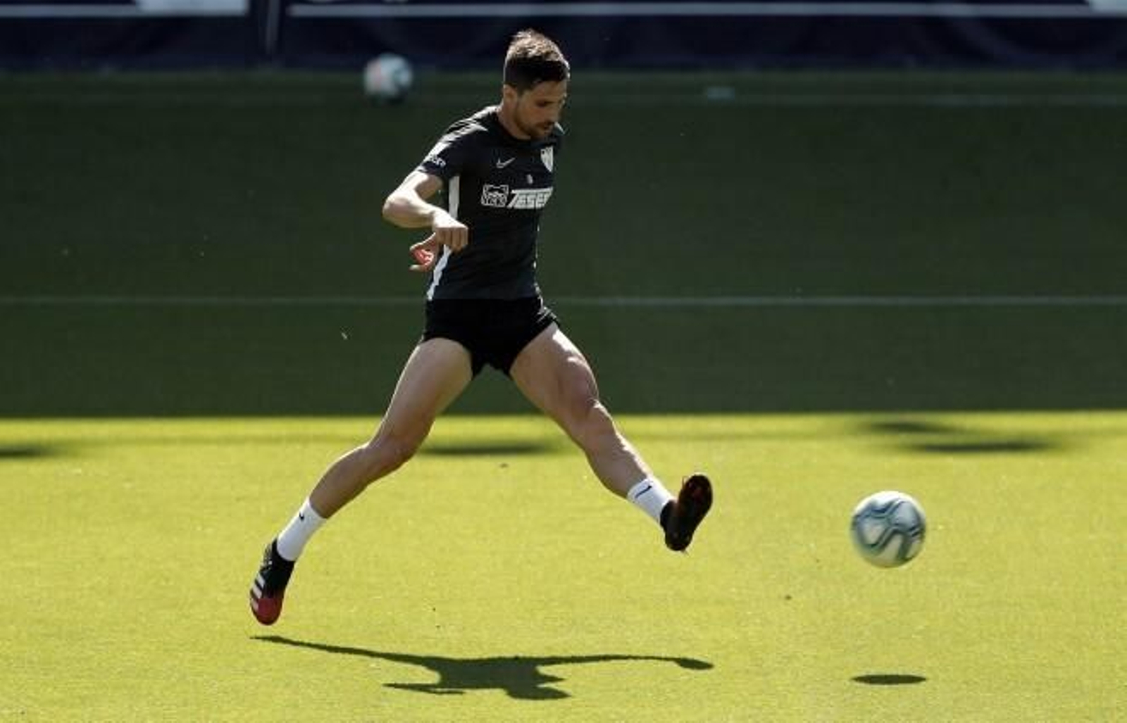 Adrián  durante un entrenamiento reciente