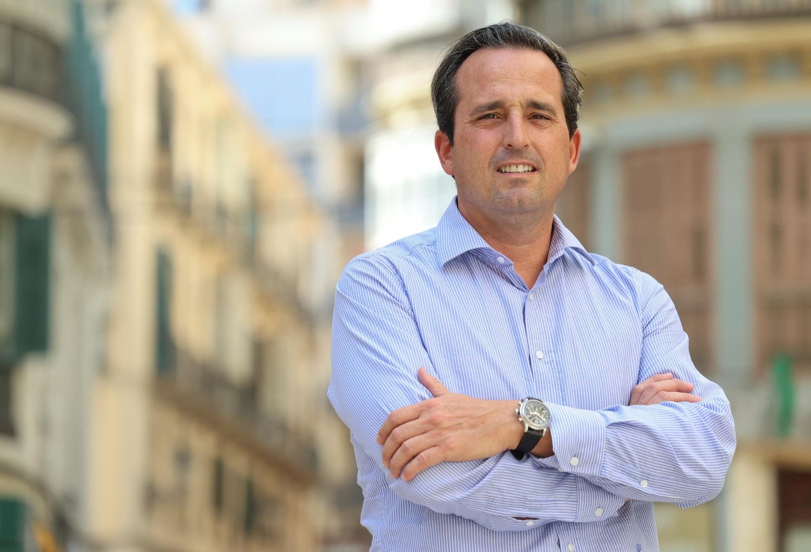 Kike Pérez, en el centro de Málaga.